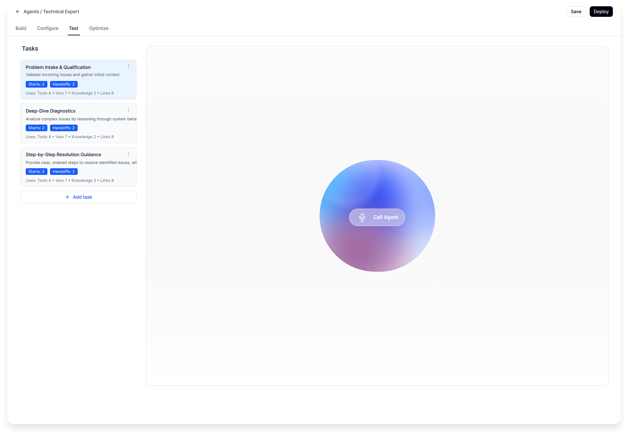 The Optimize tab